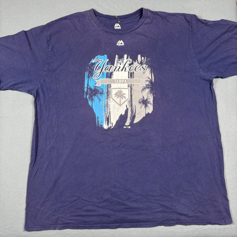 Majestic New York Yankees Aaron Judge 99 Tampa T-Shirt Mens 3XL Blue MLB Tee